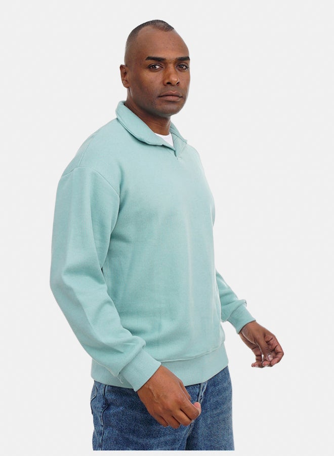 FIRE WOOD FireWood Cashmere Knit Pullover Sweater long sleeve For Men- Mint - Image 3